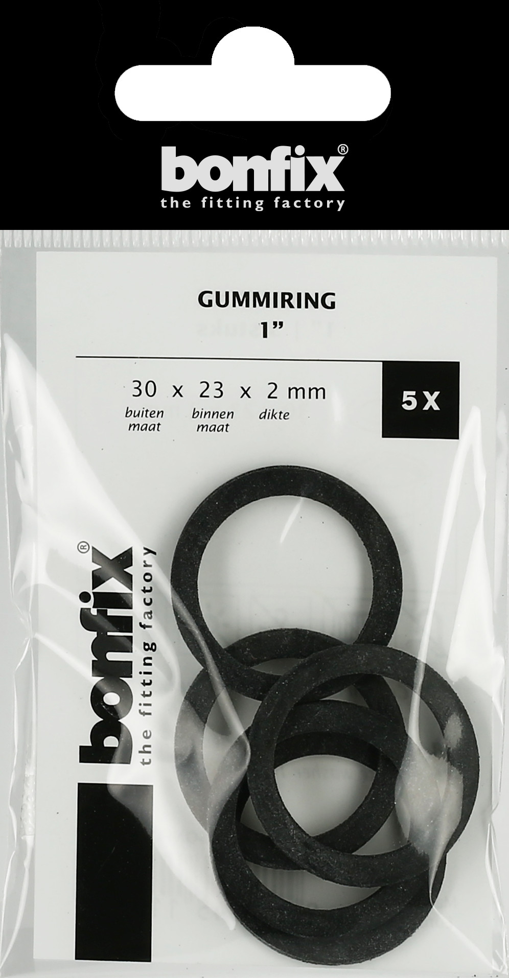 Bonfix Blisters: Afdichtingsringen Gummi-ringen 1" (30 x 23 x 2 mm)