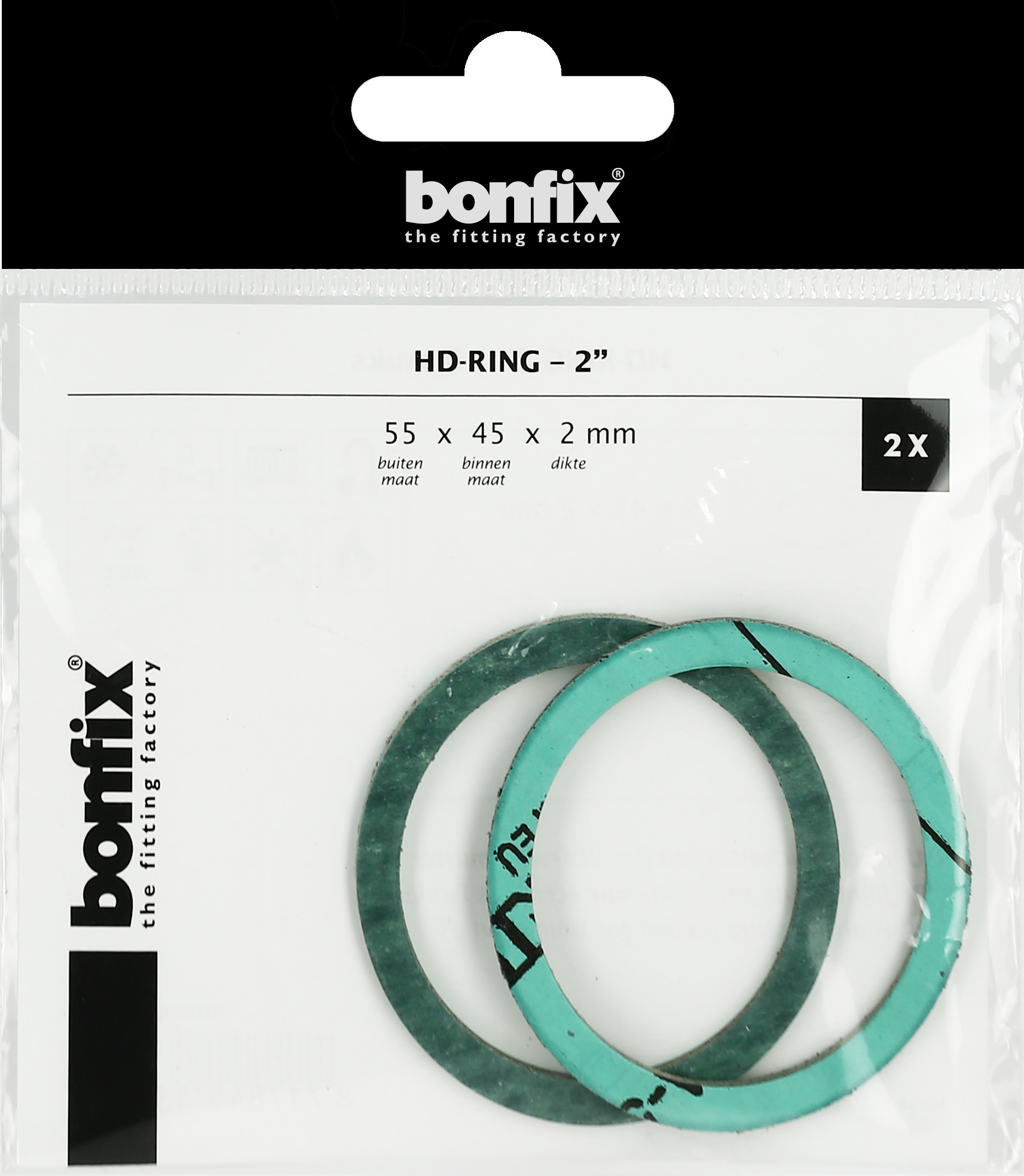 Bonfix Blisters: Afdichtingsringen Asbestvrije ringen 2" (55 x 45 x 2 mm)