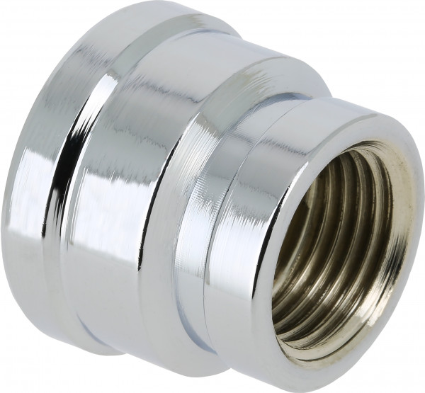 Bonfix Threaded Fitting Reducing Socket 3/4 x 1/2 - 2 x female thread - Chrome