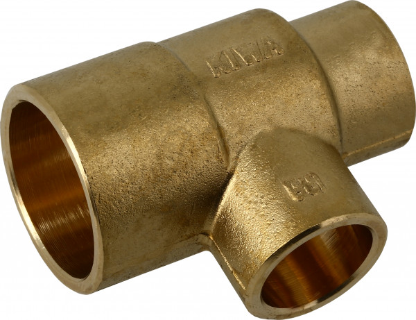 Bonfix Brass solder fitting T-piece - reducing 22 x 15 x 15 - 3 x capillary