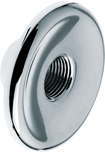 Round Wallplate 3/4" polished brass + connection piece