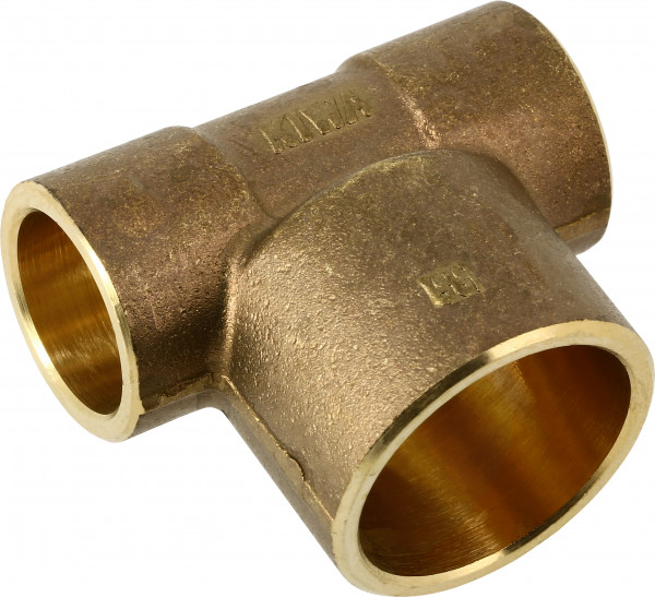 Bonfix Messing Lötfitting T-Stück - Reduzierend 15 x 22 x 15 - 3 x Kapillar
