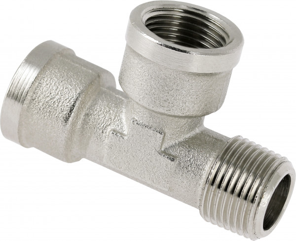 BONFIX 88091 Tee female x female x male 3/8" nickel plated