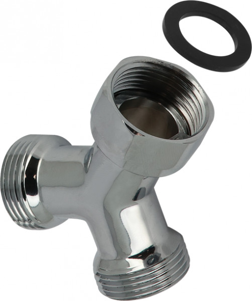 BONFIX Y-branch male x female swiffle x male 3/4" chrome