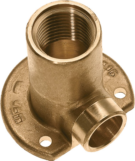 Bonfix Brass solder fitting Wall plate - high 1/2 x 15 - Female Thread x capillary