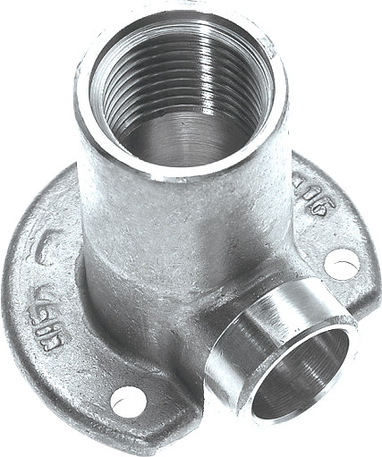 Bonfix Messing Lötfitting Wandplatte - hoch 1/2 x 15 - IG x Kapillare - Vernickelt