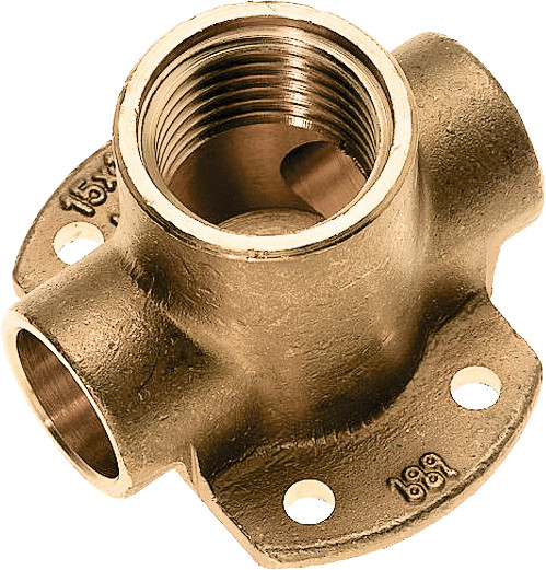 BONFIX 90650 Double low wallplate female 15 x 1/2" x 15 mm