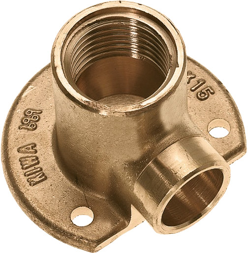 Bonfix Messing Lötfitting Wandplatte - niedrig 3/4 x 22 - IG x Kapillare