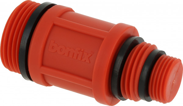 Bonfix Wandplattenhalter (Typ Gemini) Universaler Kunststoff-Abdeckstopfen - rot / blau 3/8 - 1/2 - 3/4 rot - 3 x AG