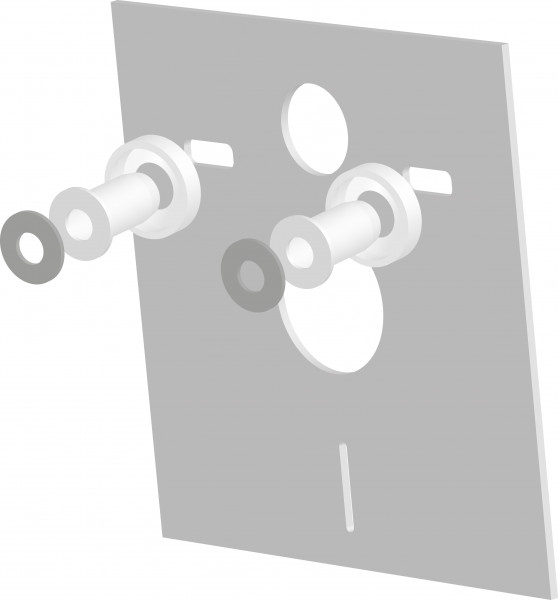 Bonfix Wand-WC-Isolierset - Quadratisch - WC/Bidet an der Wand