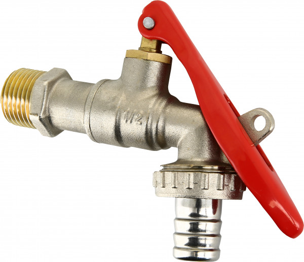 Ball drain valve 1/2" with hose srew joint lockable