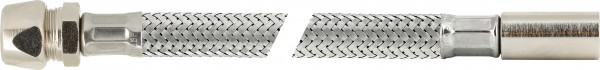 Bonfix Flexible Edelstahl-Anschlussleitung 50 Zentimeter Ø15 x 10 - Steck x Klemme