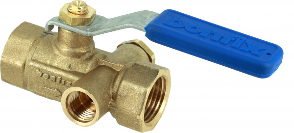 Ball valve with drain plug female 1/2" x 1/2"