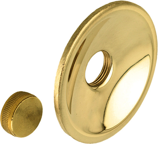 Bonfix Sanitärarmaturen Zubehör - Runde Rosette mit Stopfen 3/4 - Messing poliert