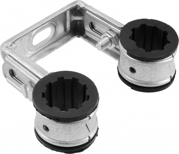 BONFIX Double radiator bracket with EPDM 1/2"- 22mm