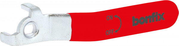 Bonfix Kugelhahn/Absperrschieber - Lose Hebel - rot 1-1/2" - Stahl