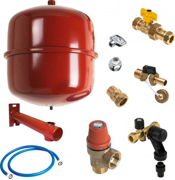 Bonfix central heating installation package with REFLEX expansion tank 25 liters.