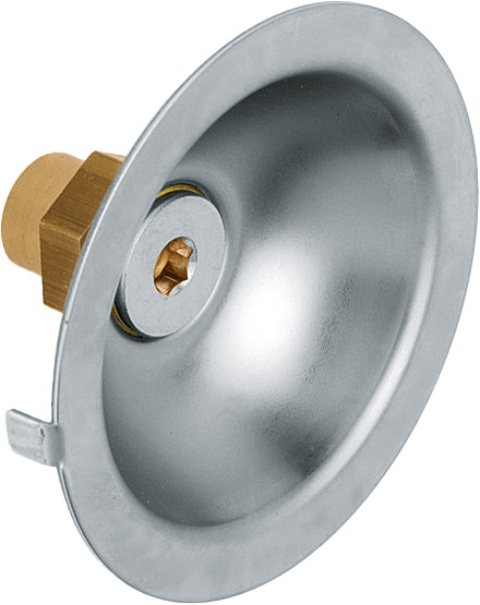 Bonfix Sanitärarmaturen Zubehör - Runde Wandplatte - Edelstahl poliert 1/2 x 15 - Kapillare x IG