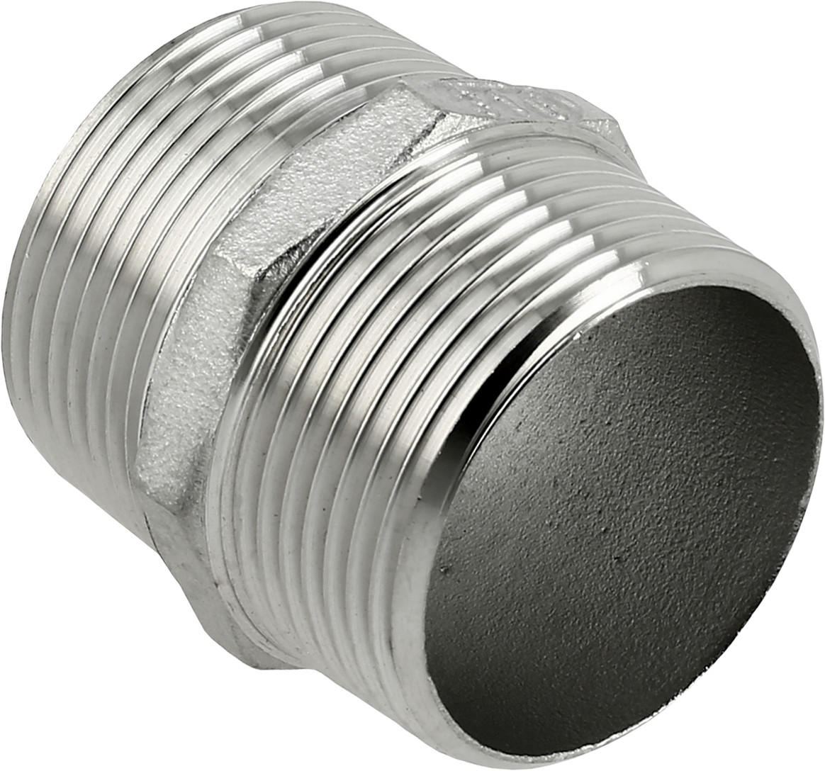 Bonfix RVS draadfittingen Dubbele nippel 3/4
