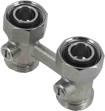 Straight H control valve for double pipe systems 3/4"F