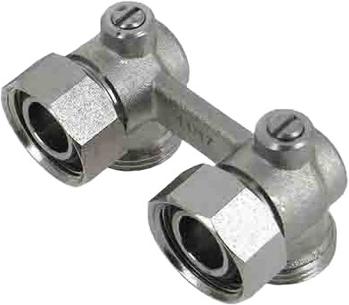 Angle H control valve for double pipe systems,3/4" F
