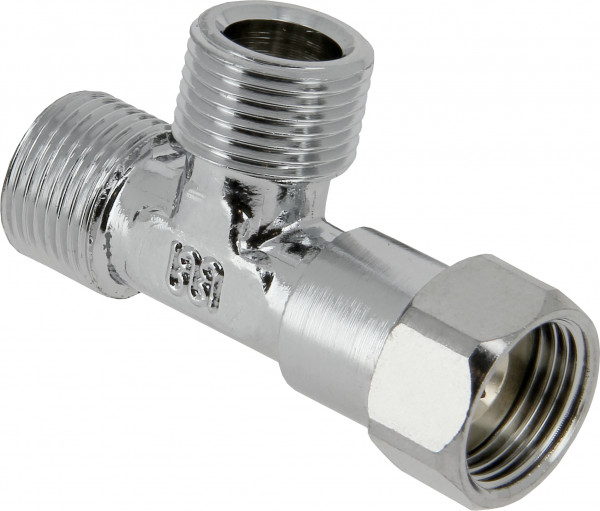 Bonfix Gewindefitting T-Stück 3/8 - AG x AG x Überwurfmutter