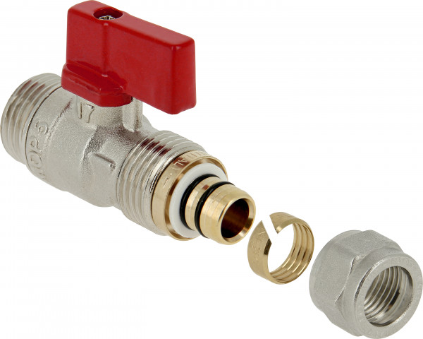 BONFIX Ball valve for manifold red