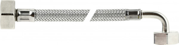 Bonfix Flexible Edelstahl-Anschlussleitung 150 Zentimeter gewinkelt 3/4 x 3/4 - 2 x IG