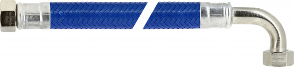 Flex. EPDM Blue hose 50 cm female 3/4" x 3/4" right-angle 