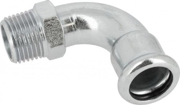 Bonfix Pressfitting galvanized steel CV Elbow 90° - external thread x press (m-profile)