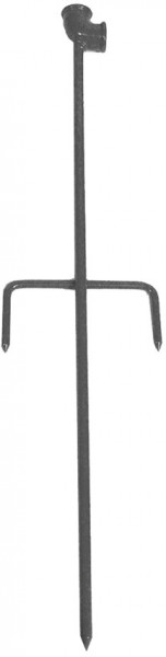 Sprinkler docks with crossrest - one side - 3/4 " - powder -coated steel