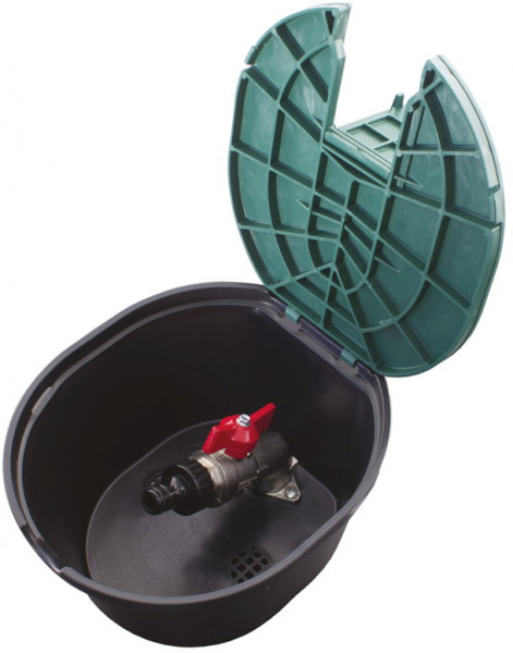 Bodengrube für Ventil - Schwarz/Grün - 3/4" Absperrklappe