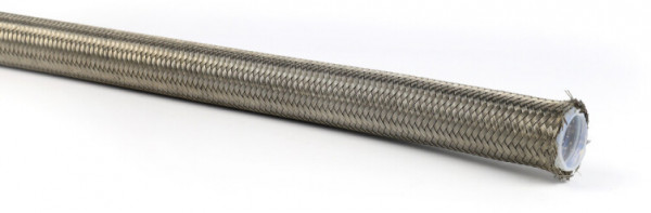 Teflon Schlauch (Gerippt) - Edelstahl Geflochten - Lebensmittelschlauch - 13xmm (Per Meter)