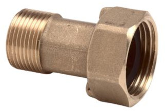 Messing 2-teilige Kupplung für Wasserzähler - 1 "x 1-1/4" - 2er-Set