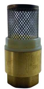 Federbelastetes Fußventil - Rückschlagventil - York - Messing - 3/4"