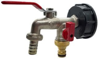 IBC tap faucet for IBC tank - with Gardena connection