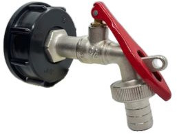 IBC Hahn für IBC Behälter - S60 x 3/4" - Messing - Mit Verriegelungsfunktion