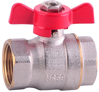 Ball Valve butterfly lever Brass 1/2" female thread