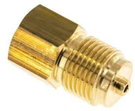 Druckanzeige Verlauf Messing Vernickelt 1/2" Inn x1/2"Auß Edelstahl