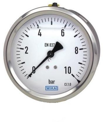 Glycerine Manometer - 63mm - mit Anschluss hinten 1000 Bar