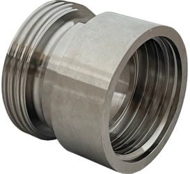 IBC Adapter nach SMS - Innengewinde x Außengewinde - S60x6 x DN50 - Edelstahl316