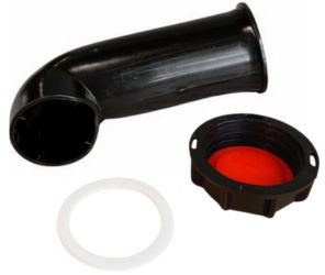 IBC Adapter mit Auslnachrohr - S60x6 - Schwarz