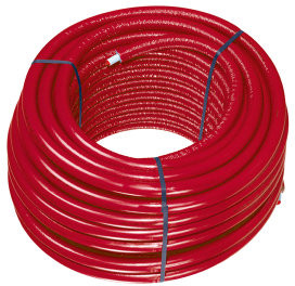 Uponor - Uni Pipe PLUS Rohr - 25 mm - mit Isolierschicht 6 mm - rot (pro Meter)