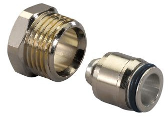 Uponor S-Press Klemmverschraubung für Oventrop Heizkörperventil - Press x Außengewinde - 16mm x 1/2