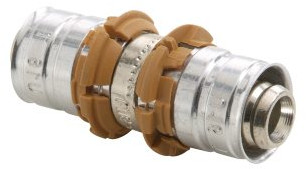 Uponor S-Press Verbindung - Press x Press - 14mm x 14mm - Messing - Kiwa