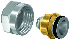 Uponor S-Press NL clamp fitting for VSH/ Bonfix compression fittings - clamp x female thread - 22mm x 25mm
