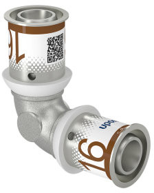 Uponor S-Press Plus bend 90° - press x press - 16mm x 16mm - brass - Kiwa