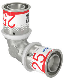 Uponor S-Press Plus Bogen 90° - Press x Press - 25mm x 25mm - Messing - Kiwa