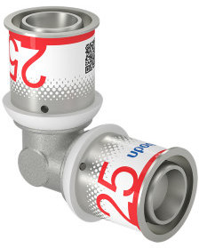 Uponor S-Press Plus knee 90° - press x press - 25mm x 25mm - brass - Kiwa
