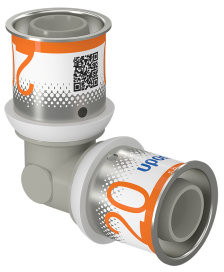 Uponor S-Press Plus Winkel 90° - Press x Press - 20mm x 20mm - PPSU - Kiwa